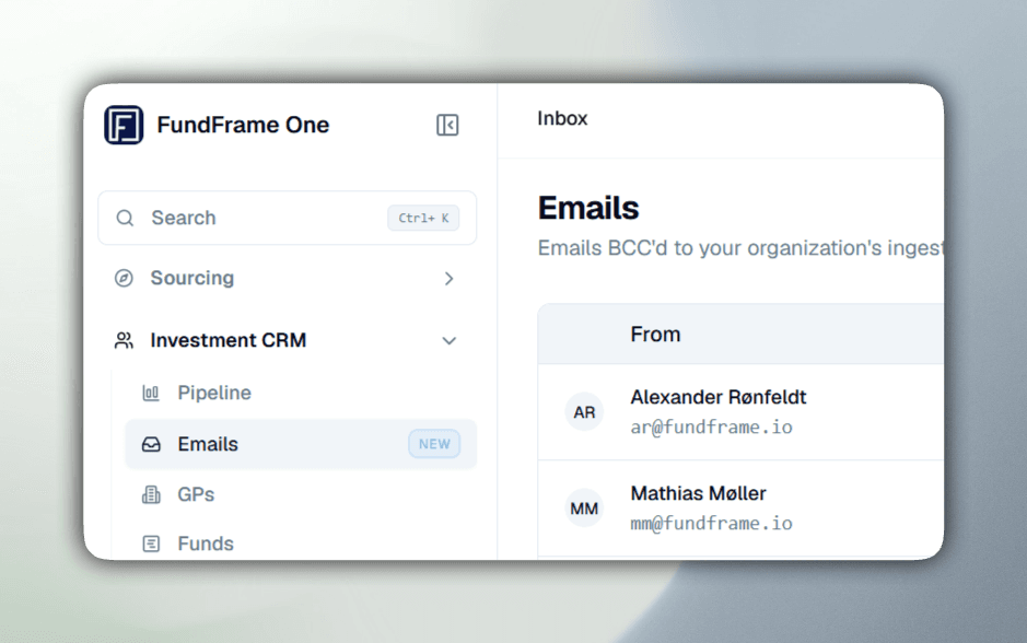 Emails in the Pulse sidebar