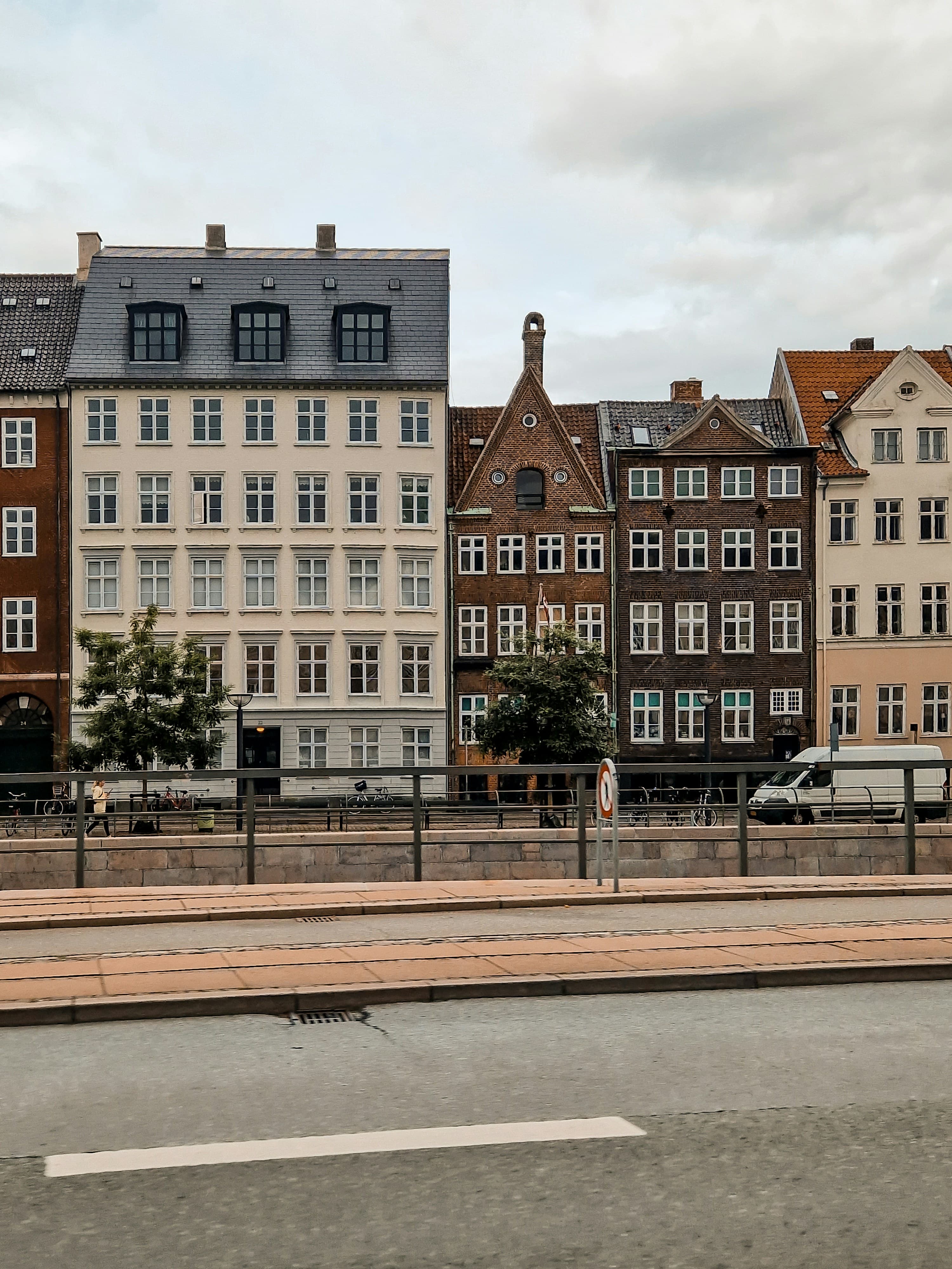 Historic townhouses along a Copenhagen canal