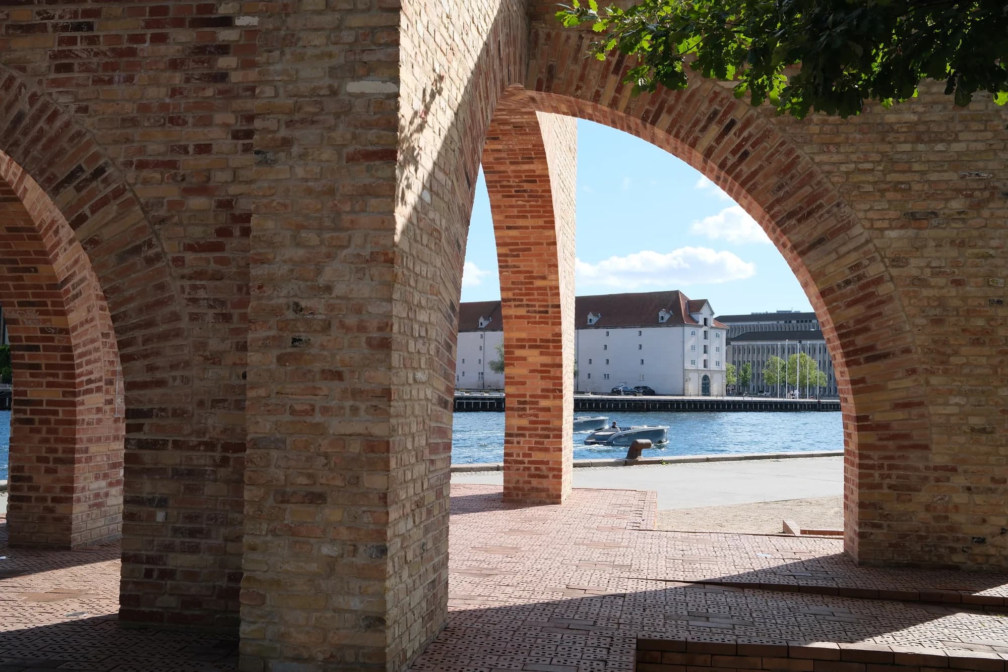 Brick arches along the Copenhagen harbour