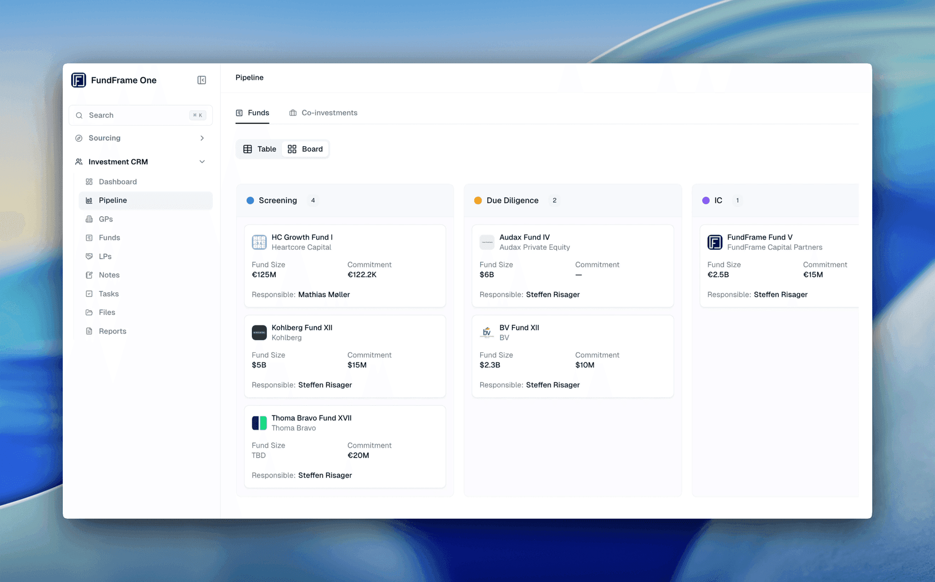 FundFrame Investment CRM